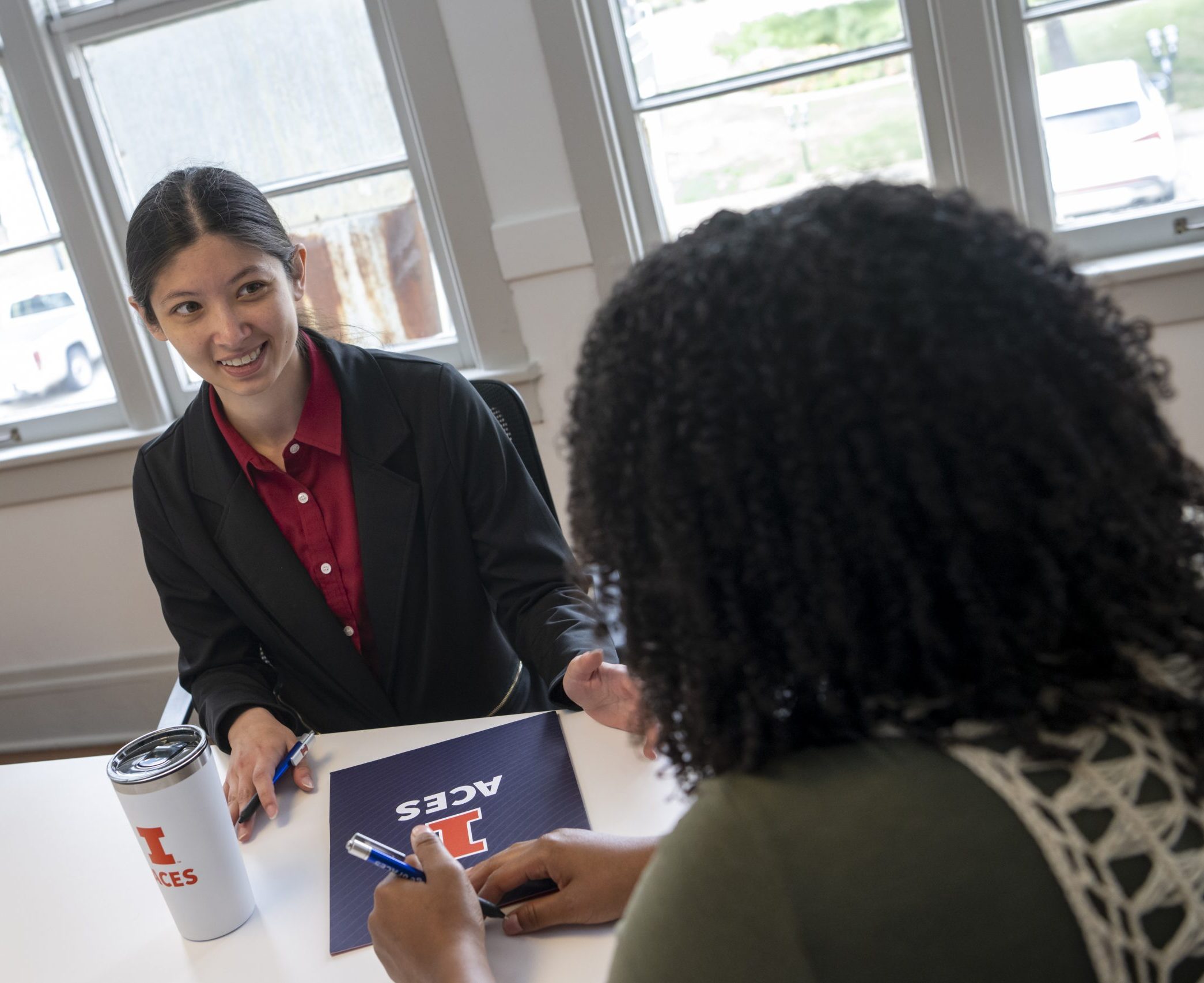 Student interviewing