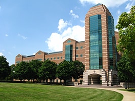 The outside view of Beckman Institute