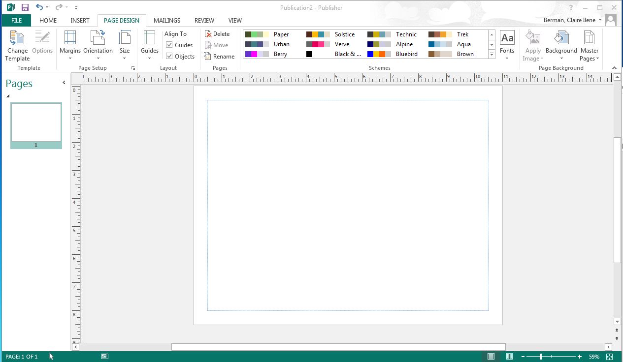 microsoft publisher template