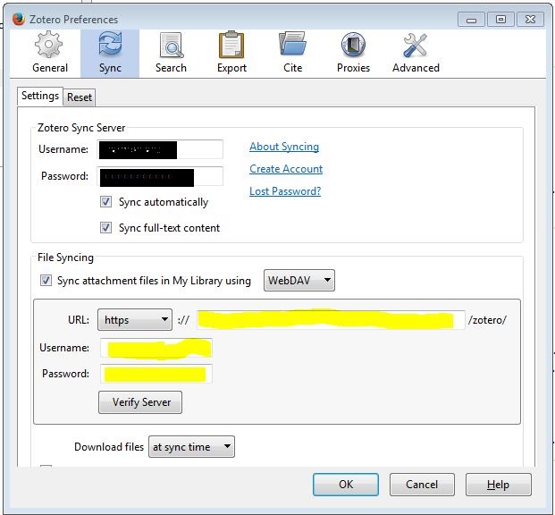 sync zotero