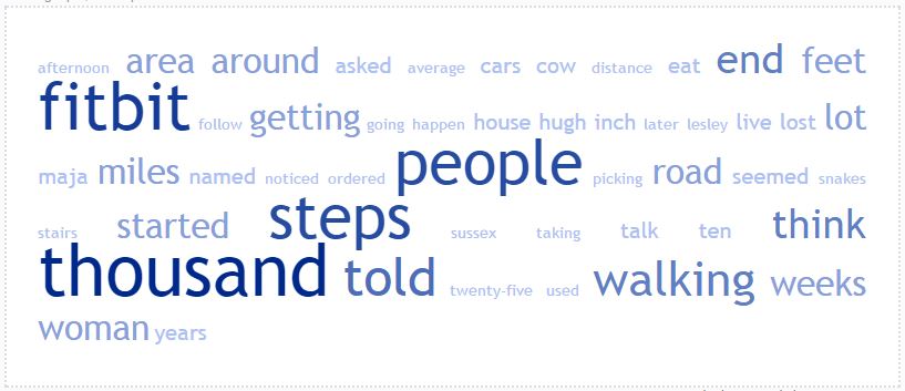 The TagCrowd cloud from the copy-pasted text.