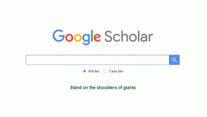 Homepage for Google Scholar