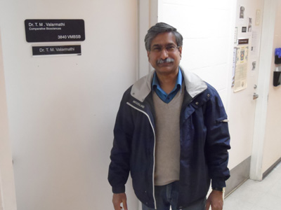 Dr. T.M. Valarmathi in front of office Dr. T.M. Valarmathi in front of office