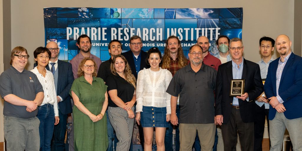 16 members of the TLPA TAG collaboration team at the 2025 PRI Celebration of Excellence Award Ceremony. The team includes individuals from IDNR, IDOT, IEPA, and PRI.