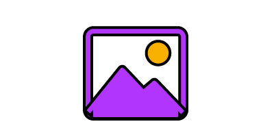 Universal icon for an image, a mountain with a sun in the background.