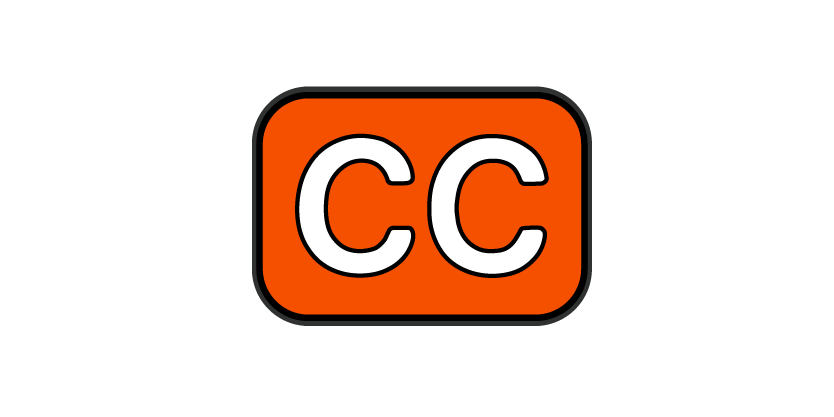 Closed captions icon.