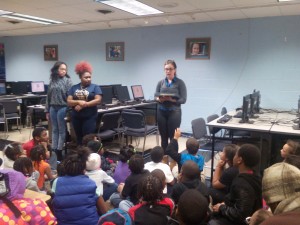 Miss Hailley explains ethernet box