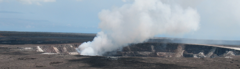steam in crater