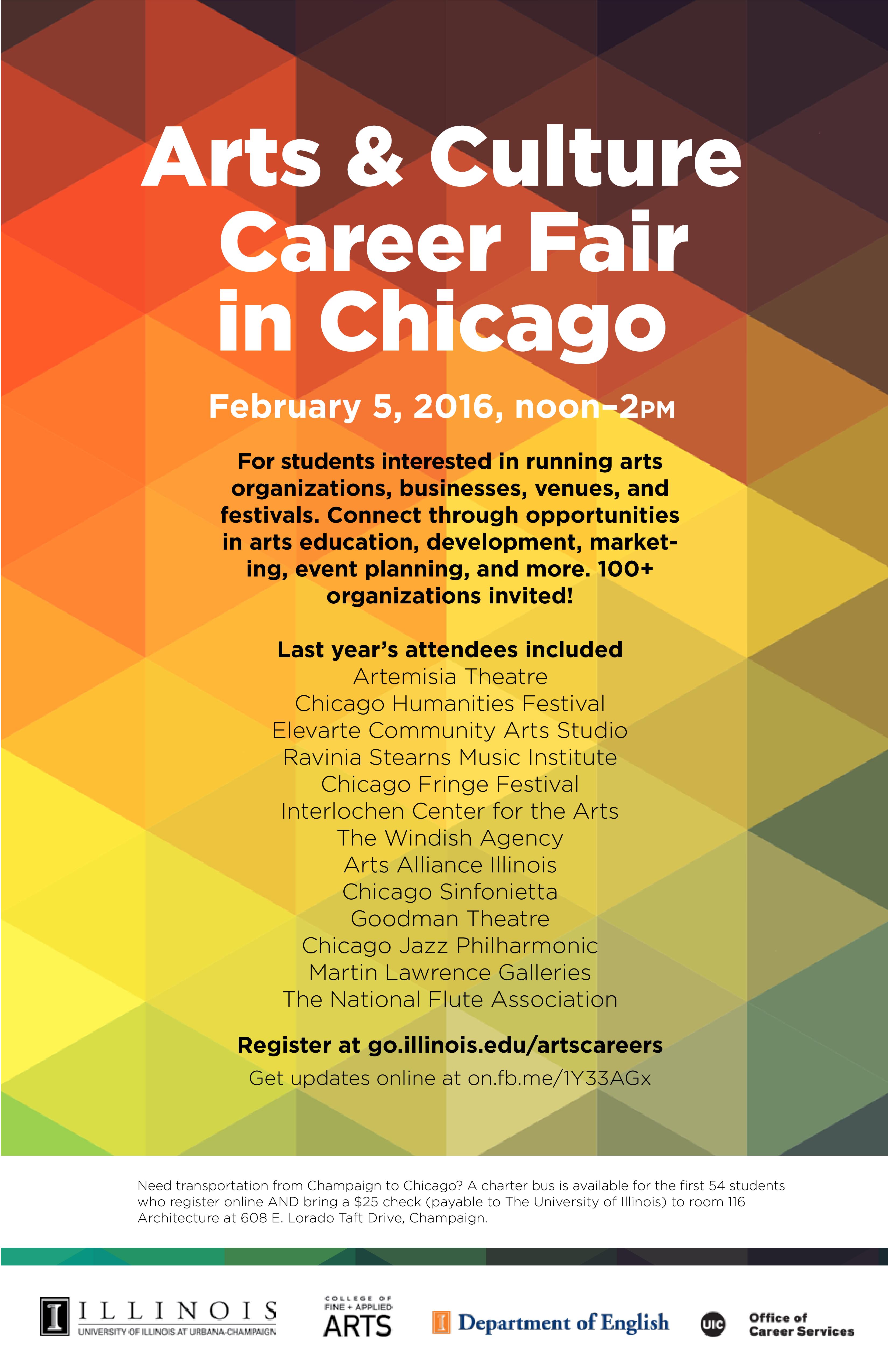 What is the Arts and Culture Career Fair? Do I really have to go to Chicago for it?