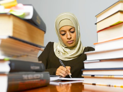  A female student wearing a hijab. Photo Credit: Tahir Ansari