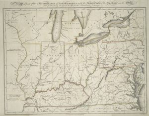 Map of part of the United States of North America particularly designed to illustrate Birkbeck's journey, 1818 
