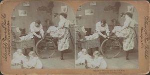 “The New Woman and the Old Man” Stereoscopic card