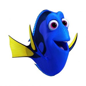 FINDING DORY - DORY (voice of Ellen DeGeneres) is a bright blue tang with a sunny personality. She suffers from short-term memory loss, which normally doesn’t upset her upbeat attitude—until she realizes she’s forgotten something big: her family. She’s found a new family in Marlin and Nemo, but she’s haunted by the belief that someone out there is looking for her. Dory may have trouble recalling exactly what—or who—she’s searching for, but she won’t give up until she uncovers her past and discovers something else along the way: self-acceptance. ©2016 Disney•Pixar. All Rights Reserved.