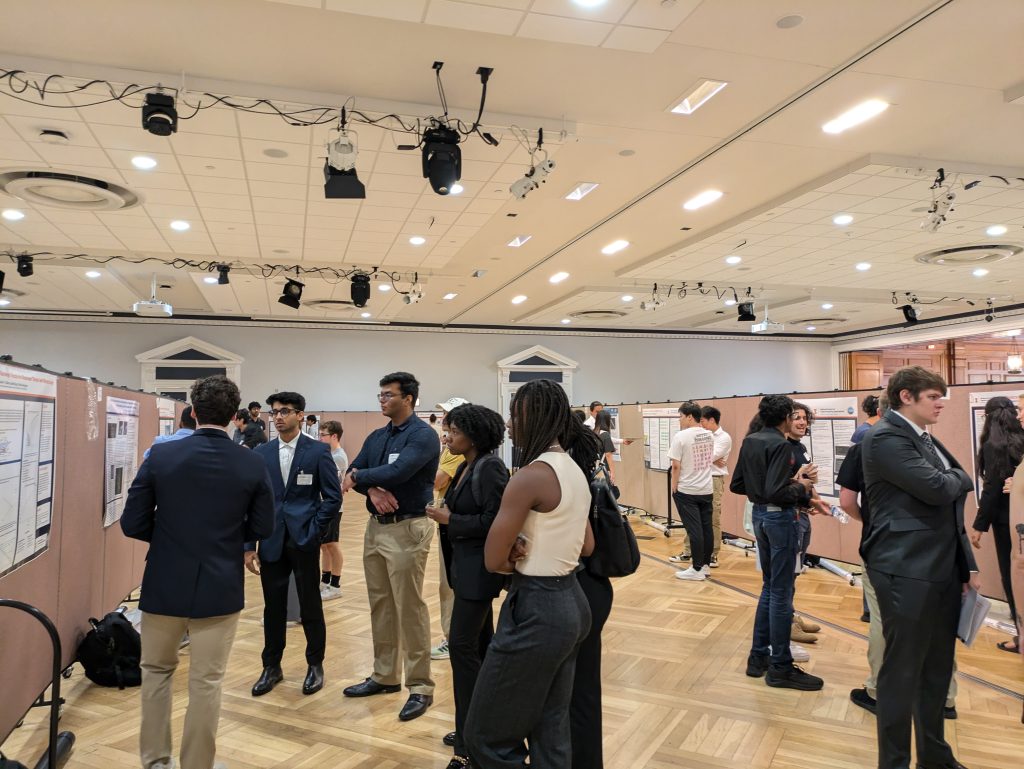 Students at a poster session
