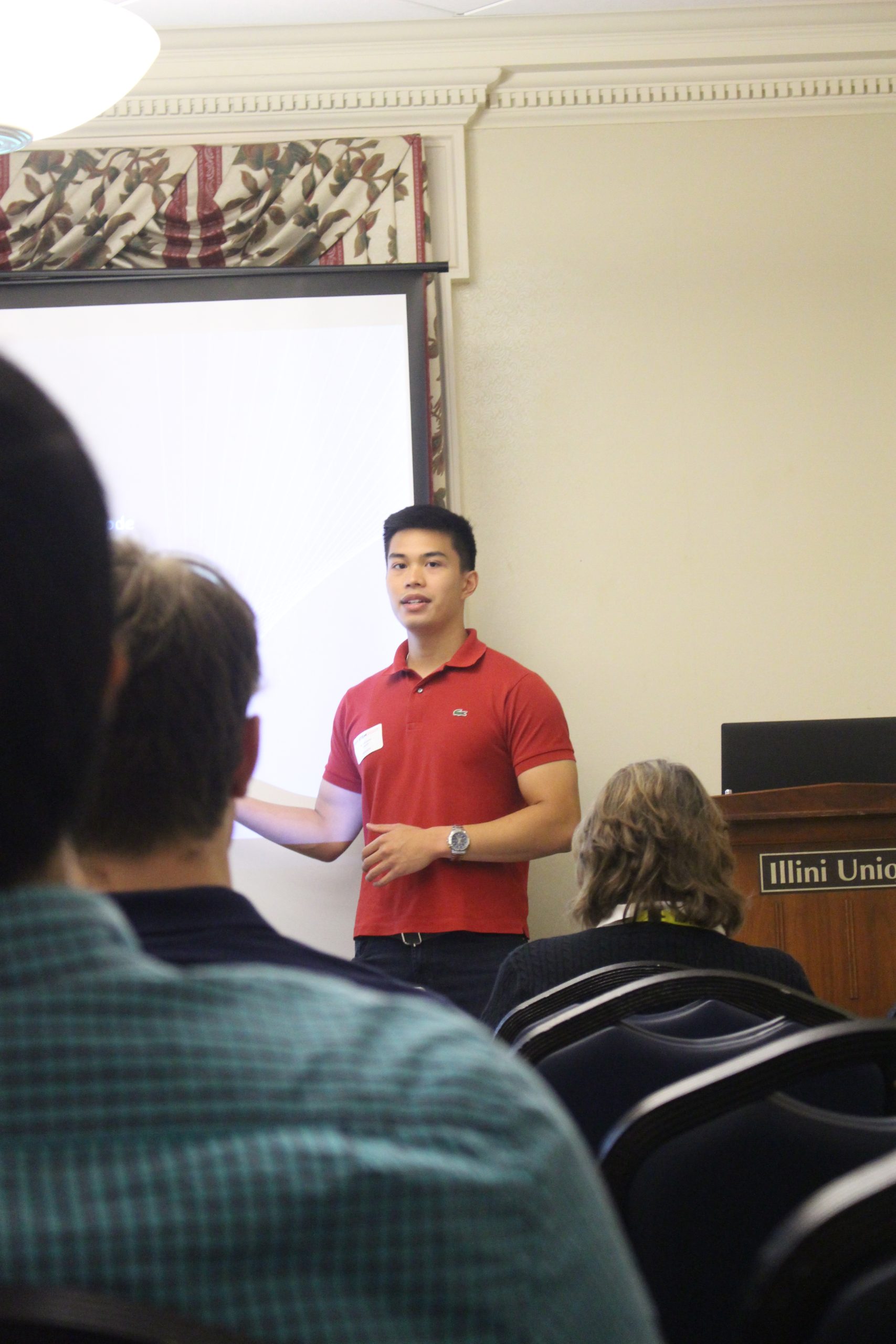 Student presenting research at the 2024 STEM Career Exploration and Symposium
