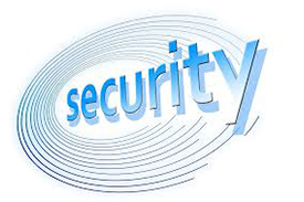 an abstract thumbprint with the word security