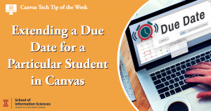 Extending a due date for a particular student in Canvas