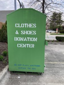 cloth and shoe donation bin