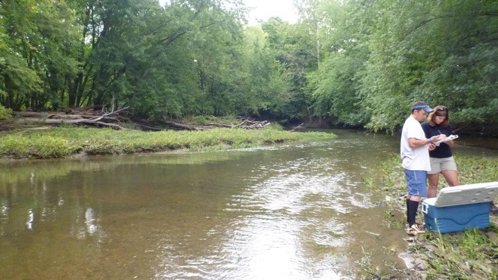 Jeremy and Samantha standing at the edge of the Salt Fork