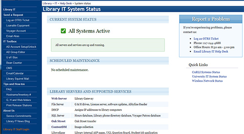System Status Page