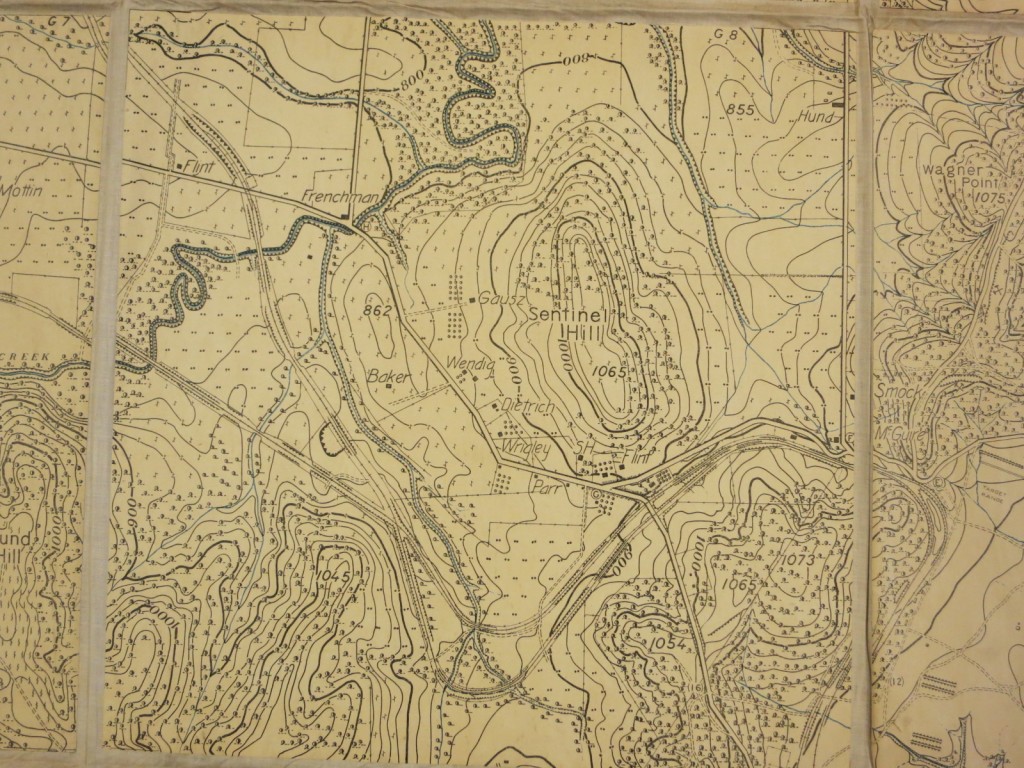One panel from the Fort Leavenworth War Game Map. Note that property owners are named.