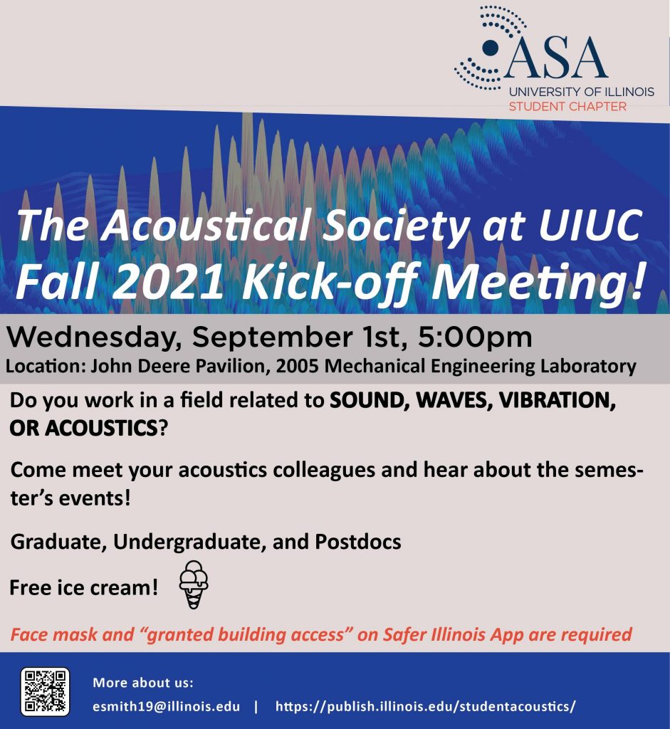 Flyer for the Fall 2021 kickoff meeting.