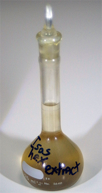 Material dissolved for laboratory analysis