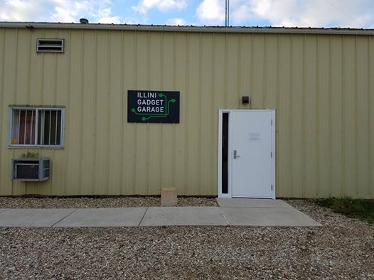 Exterior view of Illini Gadget Garage main entrance