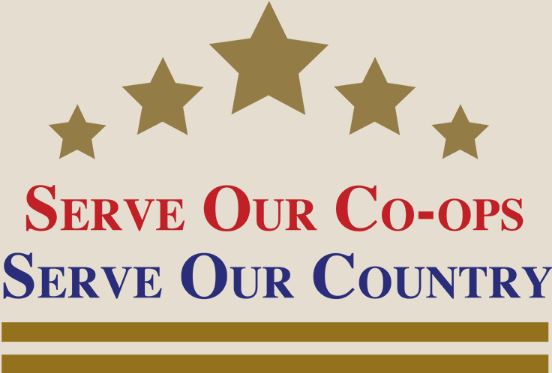 Serve our co-op serve our country logo
