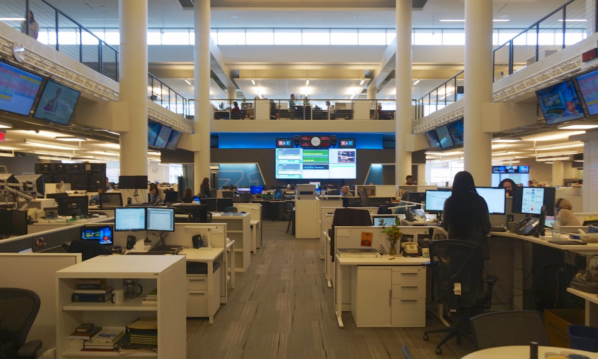 Inside view of the NPR newsroom