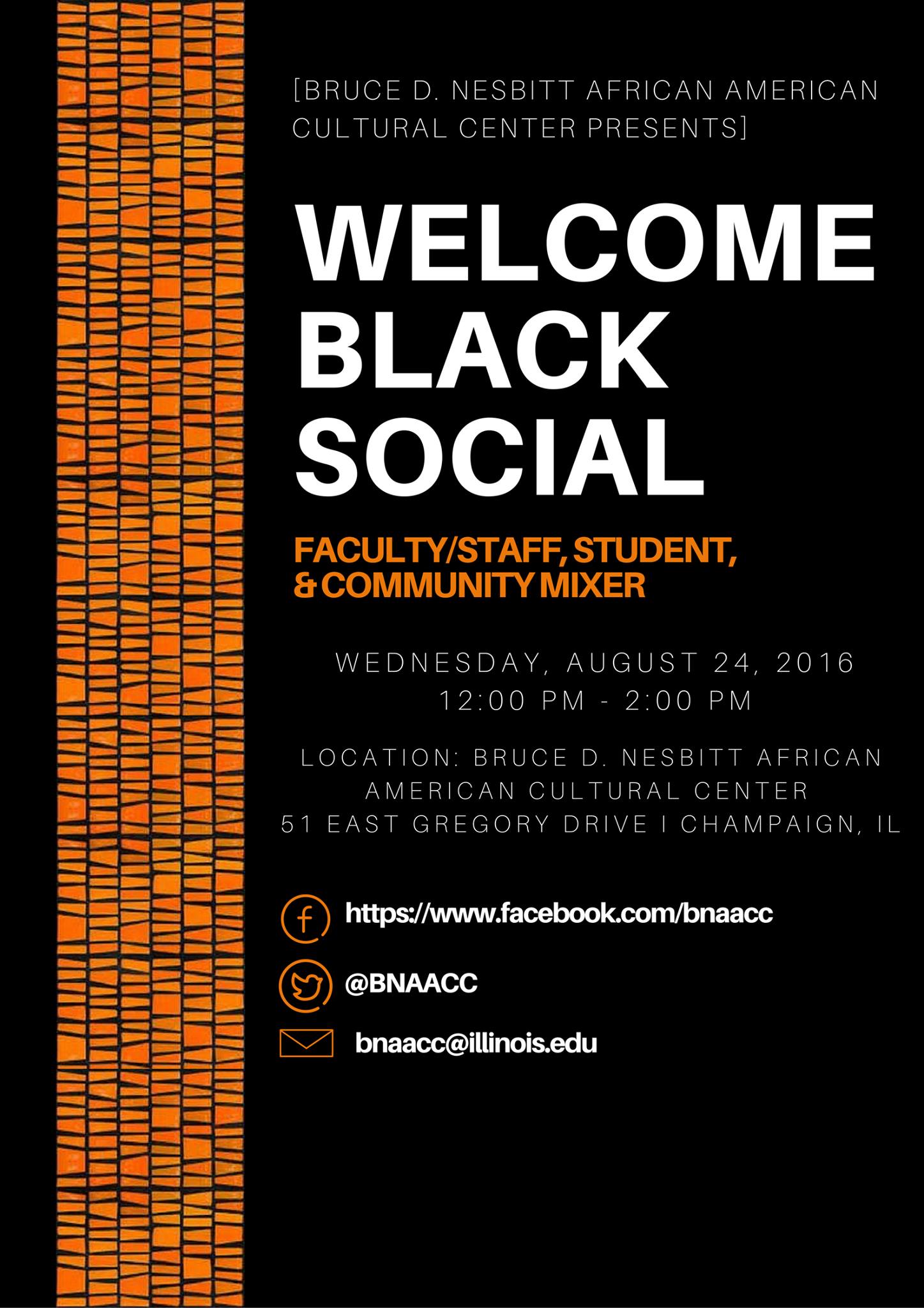 Welcome Back August 24 2016 Black Faculty And Professionals
