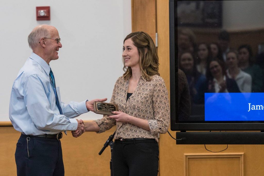 Celeste Alexander receives the James L. Robinson Nutrition Impact Award at the 2018 DNS Endowed Awards Ceremony