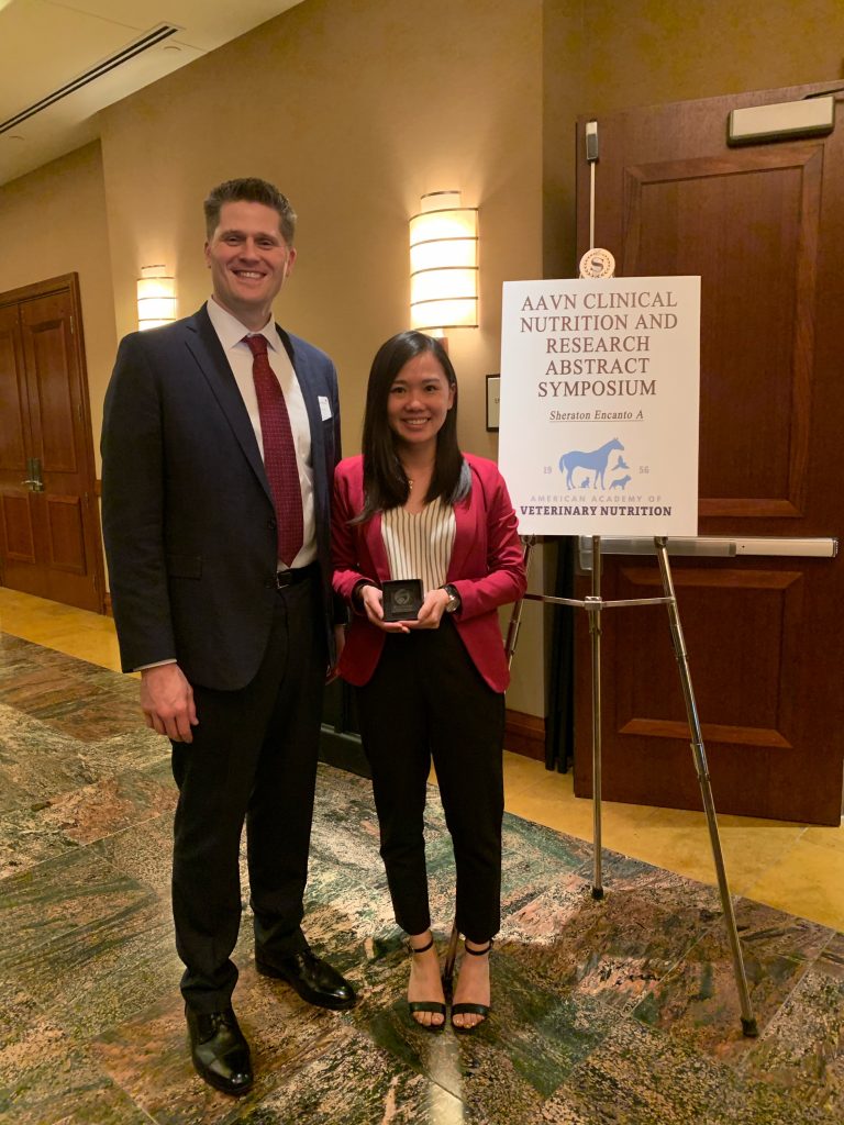 Ching-Yen Lin receives AAVN & Waltham Student Nutrition Research Award at the 2019 AAVN Symposium in Phoenix, AZ