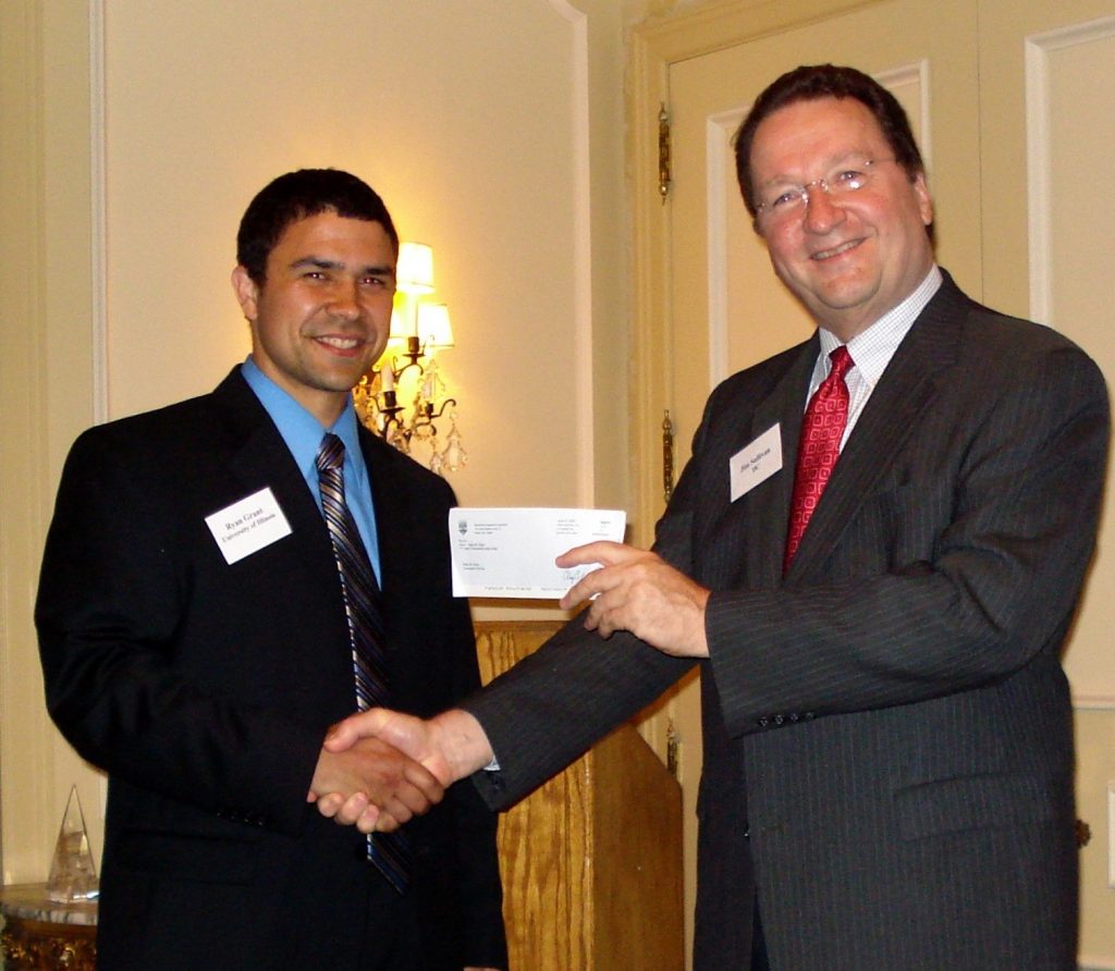 Ryan Grant receives the 2009 Pinnacle Award from the International Ingredient Company