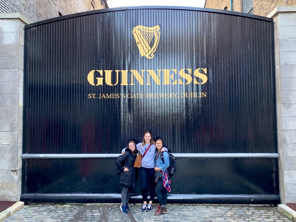 Dr. Oba, Celeste Alexander, and Lindsey Ly (Ridlon Lab) at the Guinness Factory in Dublin before the  Keystone Microbiome (T1) Symposium in Killarney, Ireland in October 2019