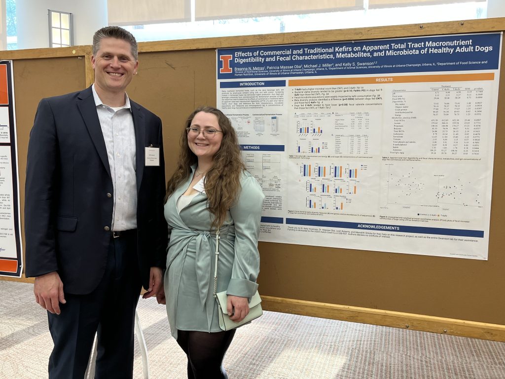 Breanna Metras and Dr. Swanson at the Nutrition Symposium at UIUC. Spring 2023