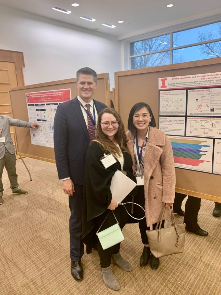 Dr. Swanson, Breanna, and Dr. Lin at the Nutrition Symposium at UIUC. Spring 2023
