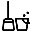 icon of broom and cleaning bucket