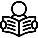 icon of a person reading a document