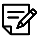 icon of a pencil editing a document