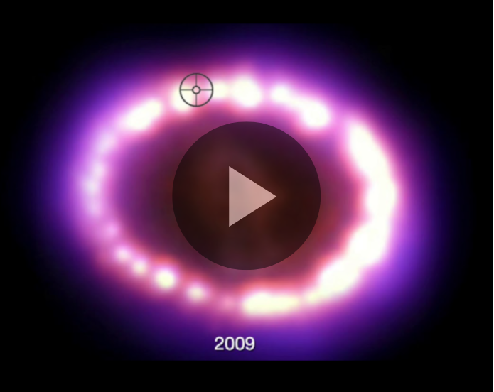 screenshot of galaxy sonification