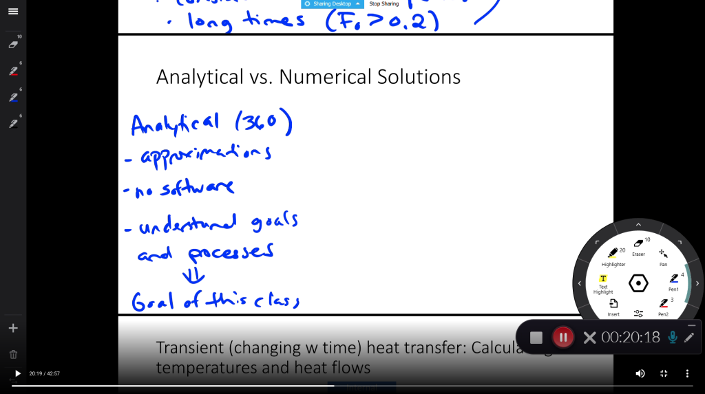 Screenshot of the same lecture content being presented by the I-note