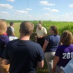 Teachers tour the Bioenergy Farm on the University of Illinois at Urbana-Champaign campus.