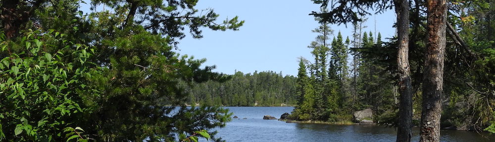Lake, rocks & fir trees