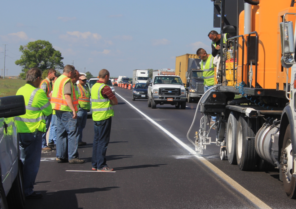 ICT/IDOT Project Puts AllWeather Road Markings to the Test ICT Illinois