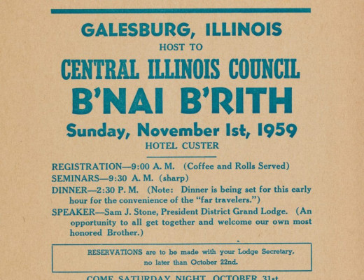 Central Illinois Council Fall Meeting broadside (Galesburg), 1959