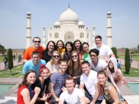 Illinois students at the Taj Mahal, one of the seven wonders of the world. Credit: ADMI/K.Wozniak