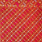300px cropped version of red and gold phulkari