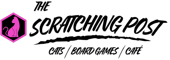 Scratching Post Wordmark - cats, board games, cafe