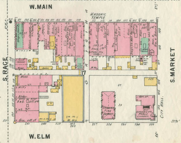 Sanborn Map, Urbana Illinois, 1897